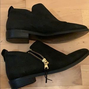 Ugg black leather ankle booties